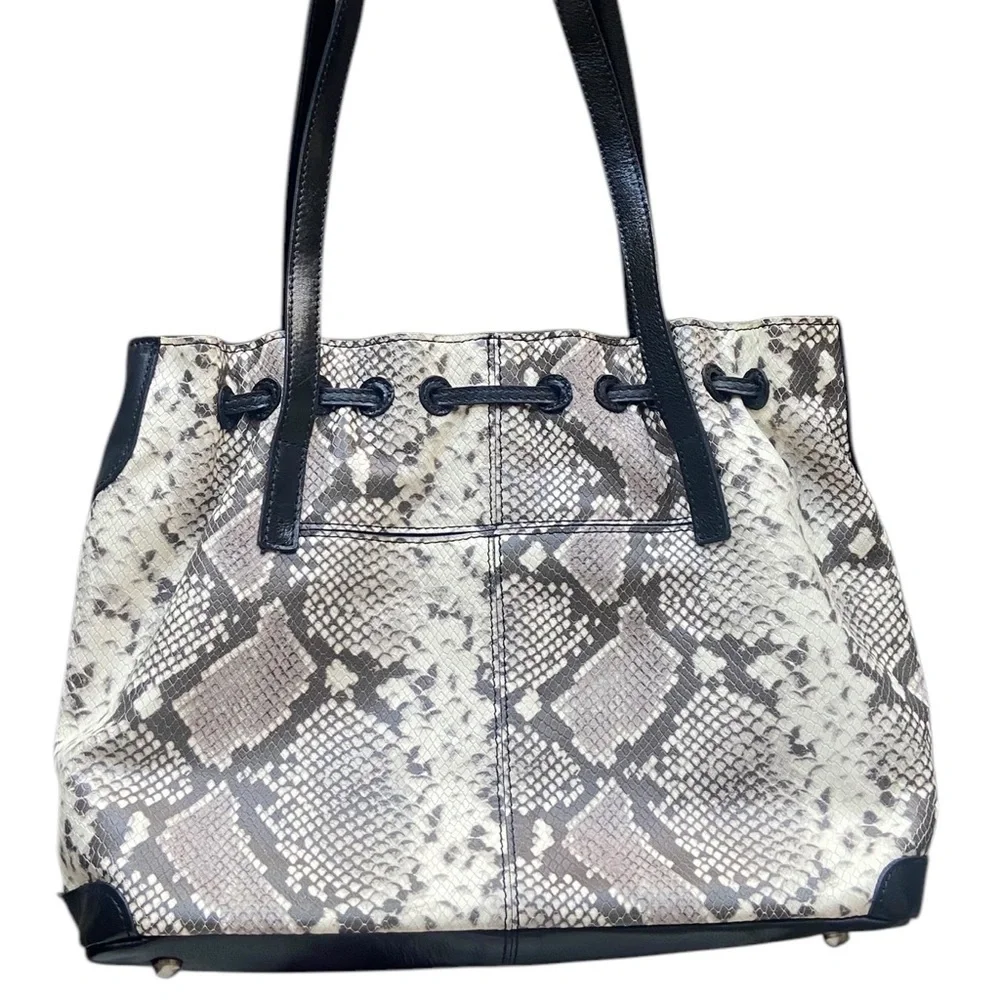 Patricia Nash Leather Drawstring Tassel Witney Tote Bag